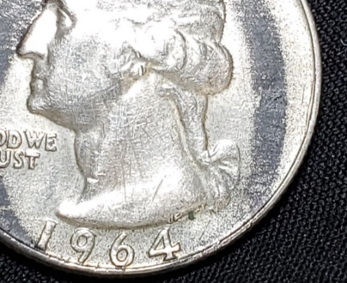 1964-D-Quarter...black-Ink-With-Raised-Letters-And-Numbers.